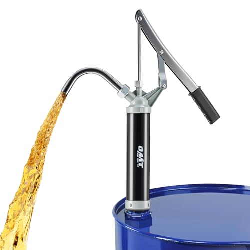 Orion Motor Tech 55 Gallon Drum Pump, Lever Action Barrel Pump for 15 to 55gal Drums, Heavy Duty Barrel Hand Pump with Telescoping Suction Tube Transferring Heating Oil, Motor Oil, Transmission Fluid - color: Black Lever Action Steel Pump