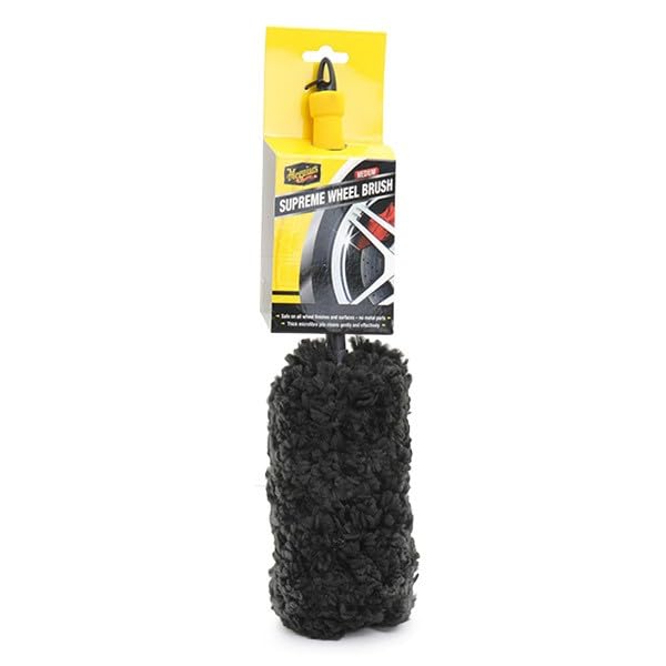 Meguiar's X1902EU Supreme Microfibre Wheel Brush, Medium, Completely Safe Wheel Cleaning, Black - size: Medium