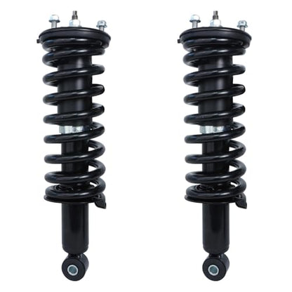 Detroit Axle - Front Struts Sway Bars for 2005-2012 Nissan Pathfinder, 05-15 Xterra, 2 Struts w/Coil Spring 2 Front Sway Stabilizer Bars 2006 2007 2008 2009 2010 2011 Replacement Ready Strut Shock - size: 10061-4/Sway Kit