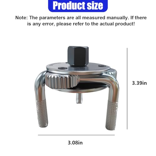 Universal Adjustable Oil Filter Wrench from 2.7" to 5.4", 3 Jaws Oil Filter Removal Tool, Heavy Duty Car Filters Wrench Set Set for Cars, Trucks, Tractor