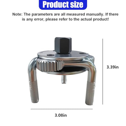 Universal Adjustable Oil Filter Wrench from 2.7" to 5.4", 3 Jaws Oil Filter Removal Tool, Heavy Duty Car Filters Wrench Set Set for Cars, Trucks, Tractor