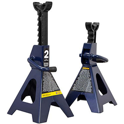 TCE AT82001U Torin Hydraulic Trolley Service/Floor Jack Combo with 2 Jack Stands, 2 Ton (4,000 lb) Capacity, Blue - size: 2 Ton