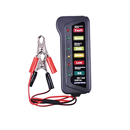 Battery Tester Battery Capcity Indicator Work 6 Indicators for Rv Golf Cart Lawn Mower Electric Bike Motorcycle