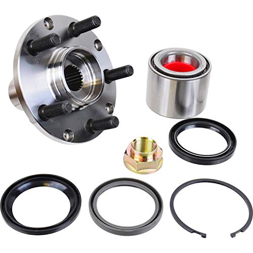 SKF Rear Wheel Hub Bearing Seal Press Spindle Knuckle Snap-Ring Rebuild Kit AWD BR930577K Aftermarket Part Compatible with Subaru 1992-2008