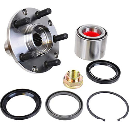 SKF Rear Wheel Hub Bearing Seal Press Spindle Knuckle Snap-Ring Rebuild Kit AWD BR930577K Aftermarket Part Compatible with Subaru 1992-2008