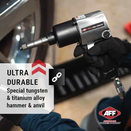 AFF 1/2" Square Drive Air Impact Wrench with 2" Extended Anvil, 7,000 RPM, 7" OAL, 7665
