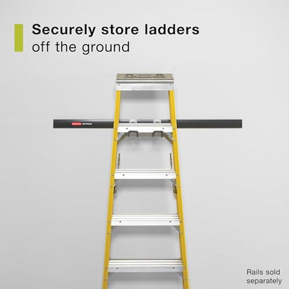 Rubbermaid FastTrack Ladder Hook Garage Wall/Ladder Hanger Wall Mount and Heavy Duty Organization for Home/Garage/Wall/Shed - style: Ladder Hook