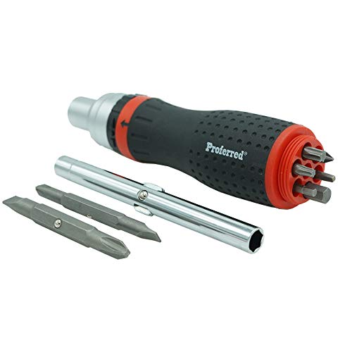 T29004 Interchangeable Bit Screwdriver Sets, Ratcheting 19 Piece in 1 - style: RATCHETING