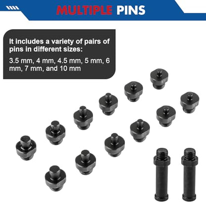 15pcs Pulley Holder Tool Kit | Universal Adjustable Spanner Wrench Set with Variable Pins, 1/2" Drive Ratchet Fan Clutch Removal Wrench Tool Kit