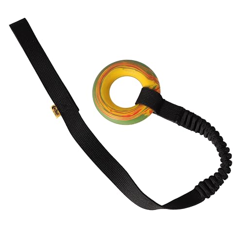 Dingo Dog Puller with Bungee Handle, Natural Rubber, Assorted Colors - size: Puller