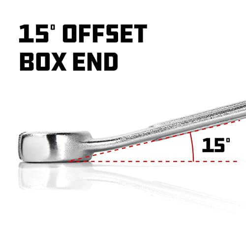 Powerbuilt 4 Piece SAE Flare Nut Wrench Set, Size Includes 3/8" x 7/16", 1/2" x 9/16", 5/8" x 11/16", 3/4" x 7/8" Flare Nut Wrench, Chrome-Vanadium made - 640185 - size: 4pc SAE, style: Flare Nut