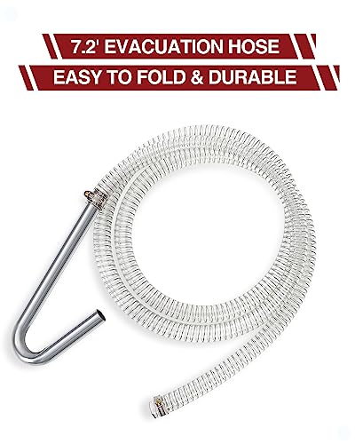 Oil Drain Pan, 20 Gallon Low Profile Oil Drain Pan, Oil Change Pan with 110V Electric Pump,8ft Hose & Folding Handle, Rolling Oil Drain Cart for Cars, Trucks, Buses, RVs, Red - size: 20 GAL