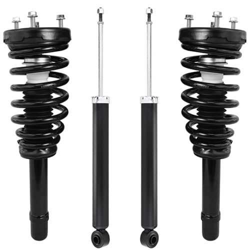 Detroit Axle - Front Struts w/Coil Springs Rear Shock Absorbers Replacement for 2006-2010 Hyundai Sonata 2006-2011 Azera - 4pc Set - size: 4AQ47271/Shock Kit