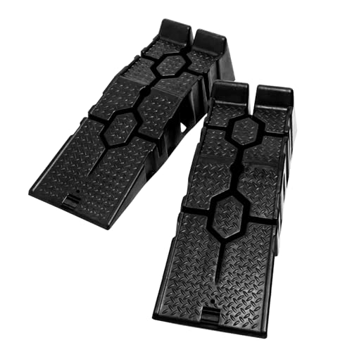 Portable Plastic Car Ramps - 6600Lbs Capacity Non-Slip Low Profile Car Ramps for Oil Changes,Vehicle Ramps for Tire Replacement & Chassis Maintenance-SUV/Pickup/Sedan,2-Pack.