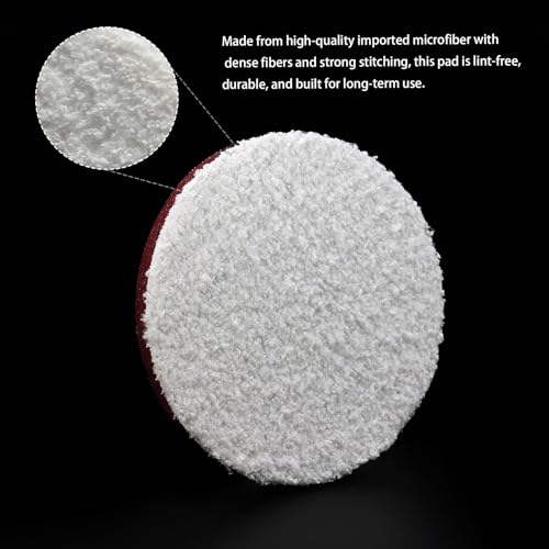 6 Inch Microfiber Cutting Pads – 2 Pack Heavy Cutting Buffing Pads for Large Surface Paint Correction – High-Cut Pads for DA & Rotary Polishers – Swirl & Scratch Remover - size: 6 Inch