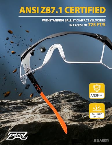 Safety Glasses 4 Pack Anti Fog, Clear Lens, ANSI Z87.1, UV Protection, Impact Resistant Protective Eyewear Over-spec for Work & Outdoor - color: Clear