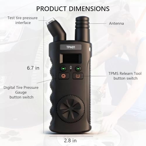 TPMS Reset Tool for GM with 150 PSI Digital Tire Pressure Gauge, Quick Relearn Tire Sensor, Compatible with for Buick for Chevy for Cadillac for Opel