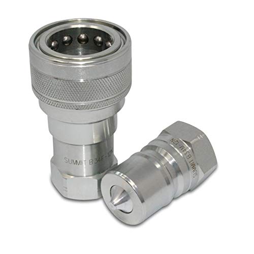 Summit Hydraulics 3/4" NPT ISO 7241-B Quick Disconnect Hydraulic Coupling/Coupler Set