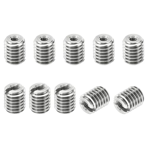 PATIKIL Thread Adapters Sleeve Reducing Nut, 10 Pcs M5x0.8 Male to M2x0.4 Female Repairing Insert Nut Screw Reducer Stainless Steel Fastener 6mm - size: M2xM5x6mm