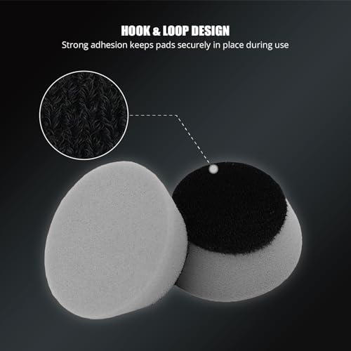 SPTA PRO Gray Mini Ultra-Fine Finishing Foam Polishing Pads, 5Pcs 2inch/50mm Sponge Polishing Buffing Pads, Car Foam Detail Polishing Pad Kit for Car Detail Polishing, Small Area Polishing -FF203-5 - color: 5Pcs Gray Ultra-Fine Finishing Pad, size: 2 Inch