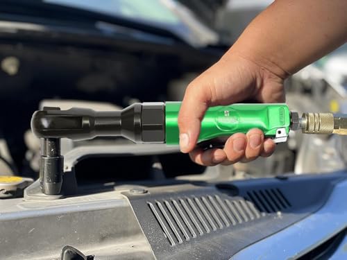 Dynamic Power 3/8 inch Professional Air Ratchet Reversible (Green&Black) MAX. TORQUE:45 FT-LBS