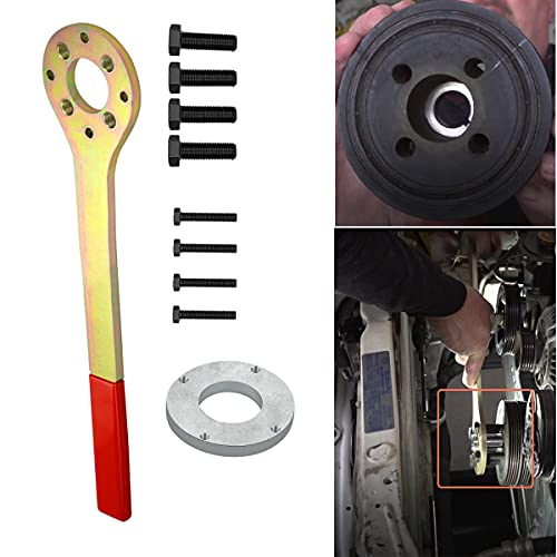 Crank Pulley Tool for Subaru, Screw Wrench Holder Kit for Subaru Imprezas EJ Only, Legacy, Outback, Foresters XT, Baja SVX Saab 9-2X