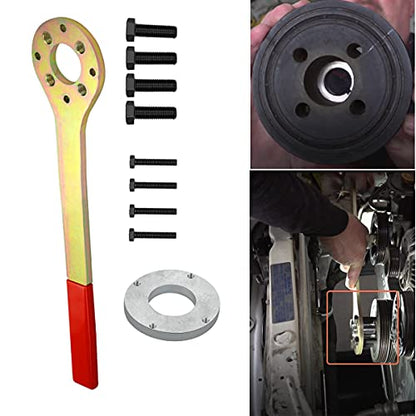 Crank Pulley Tool for Subaru, Screw Wrench Holder Kit for Subaru Imprezas EJ Only, Legacy, Outback, Foresters XT, Baja SVX Saab 9-2X