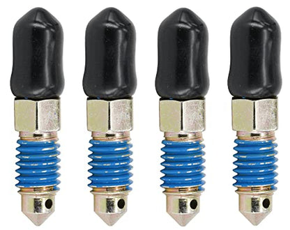 4 PCS Speed Bleeder,Bleeder Valve,Brake Bleeder Screws,Quick Bleeders with Dust Caps M8x1.25-27mm, H9405-4, H9422-4, 105182, 639520 - size: M8x1.25 - 27mm (4 PCS)