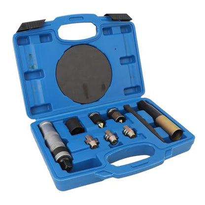 Wheel Lock Removal Kit, Universal Fit Locking Wheel Nut Remover, Carbon Steel Heat Treated Efficient Wheel Nut Key Replacement Tool with 10PCS Blades for Emergency Car Repair