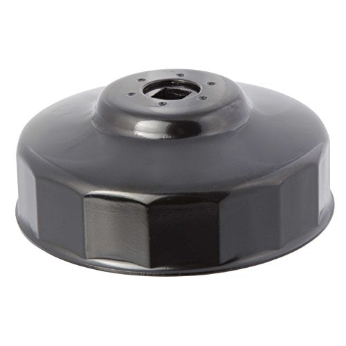 Steelman Low Profile Oil Filter Cap Wrench Socket 100mm x 15 Flute, 3/8-inch Drive, Heavy Duty Chrome Vanadium Steel - size: 100 Millimeter x 15 Flute