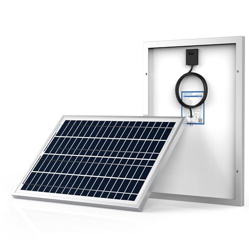ACOPOWER 25W Poly Solar Panel, 25 Watt 12 Volt Small Solar Panel Single High Efficiency Polycrystalline Module for Battery Charger, Lighting, Boat, Gate Opener, Chicken Coop, Off-Grid Applications - size: 25W