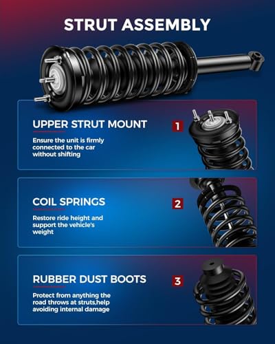 KAX Front Struts Fit For Lacrosse FWD 2011 2012 2013 2014 2015 2016, Complete Quick Struts with Coil Spring Assemblies, 172529, 172528 Struts Full Set of 2 SAA170 - style: 172529 172528