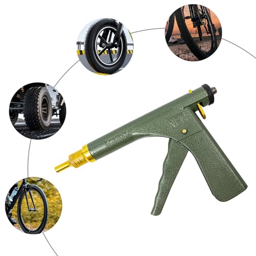 DNYSYSJ Tire Plug Gun Mushroom Tire Plug Kit Tire Plugger Tubeless Tyre Plug Gun Repair Kit with Rubber Plugs Car Auto Tire Repair Kit,Grand Pistol Tire Plug in Dark Green
