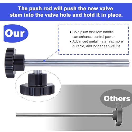 Quick Change Tire Valve Tool Kit,Tire Valve Stem Core Quickly Replacement Tool Kit,Perfect Tool for Replacing Leaky Valves in Cars,ATVs,Trucks,Motorcycles, etc.with 5 TR413 Valve,4-Way Valve Tool - size: Set A