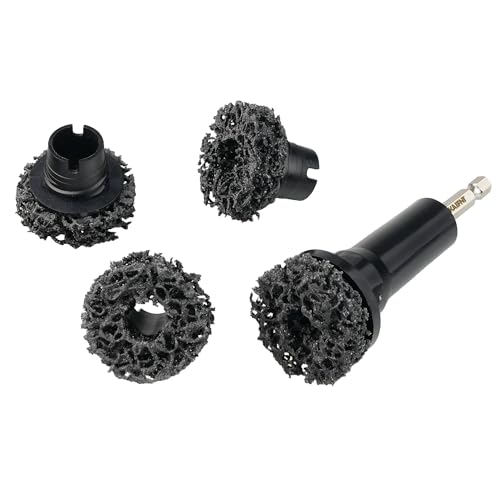 K234 Wheel Hub Resurfacing Kit, Brake Surface and Stud Cleaner, 1/4-Inch Hex Drive, 4 Pads - size: 1/4" Hex Drive