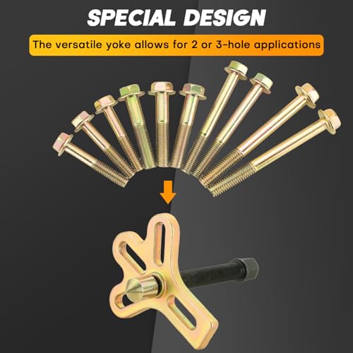 13PCS Harmonic Balancer Steering Wheel Puller Kit | Professional-grade Flywheel Puller, Crankshaft Pulley, Crankshaft Pulley Removal, Compatible with Various Engines