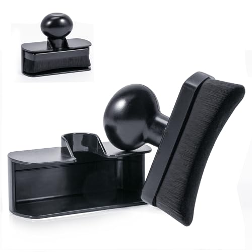 Car Tire Shine Applicator,Vegan Tire Shine Applicator with Curved Brush Head - Large Automotive Tire Dressing Applicator Brush with Storage Stand for Tire Detailing, 3.6 Inch Length (Black) - color: Black