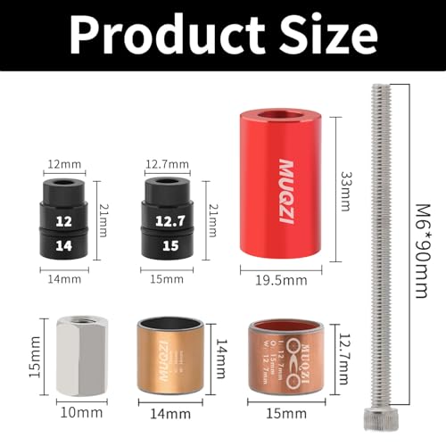 Bike Rear Shock Bushing Tool Kit, MTB Rear Shock Bearing Bushing Replacement Installation and Removal Tool for Mountain Road Bicycles Rockshox Fox - color: Red