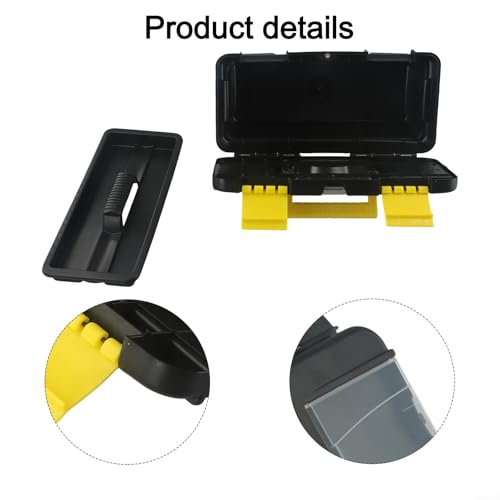 Tool Box Plastic With Handle, Portable Toolbox With Removable Tray And Lockable Design, Toolbox Organizer For Machinery Accessories, Tools And Parts Organization(Has inner layer) - size: Has inner layer