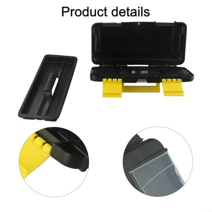 Tool Box Plastic With Handle, Portable Toolbox With Removable Tray And Lockable Design, Toolbox Organizer For Machinery Accessories, Tools And Parts Organization(Has inner layer) - size: Has inner layer