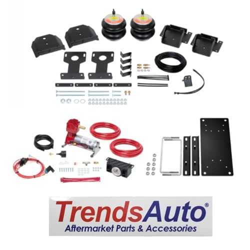 TrendsAuto Firestone Airide Red Label Air Springs Rear Kit & Air Command Heavy Compressor with Dual Analog Gauge System fits 2020-2026 4500HD 5500HD Cab-Chassis | TrendsAuto Decal - size: Dual Path (Analog Only)