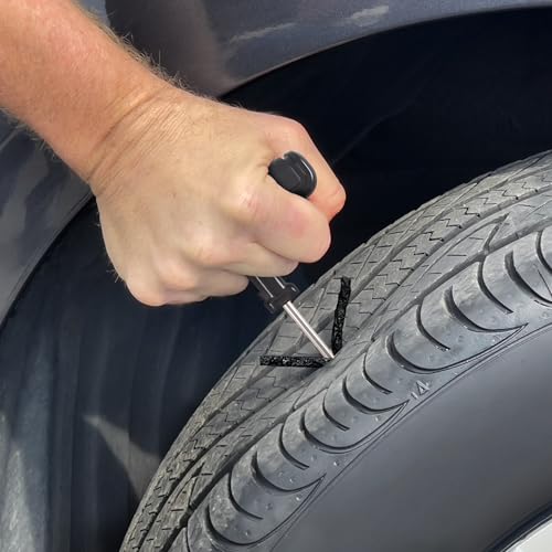 Slime Rugged Tire Plug Kit 20504 Quick & Easy Repair for Flat Tire Puncture, Ideal for ATVs, wheelbarrows, Lawn mowers and Other tubeless Off-Road Tires, 28-piece kit - size: 28-Pieces, style: Plug Kit