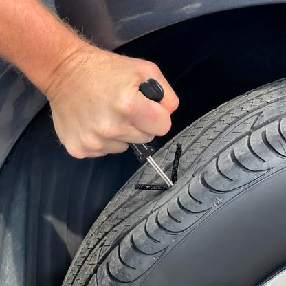 Slime Rugged Tire Plug Kit 20504 Quick & Easy Repair for Flat Tire Puncture, Ideal for ATVs, wheelbarrows, Lawn mowers and Other tubeless Off-Road Tires, 28-piece kit - size: 28-Pieces, style: Plug Kit