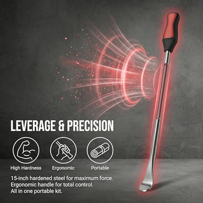 15" Tire Spoon Kit, 24pcs Tire Changing Tool for Motorcycle Dirt Bike Lawn Tractor Bicycle, Motorcycle - size: 15 inch