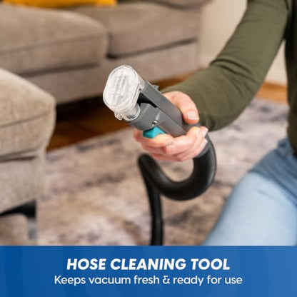 Vacmaster 30 Series Mini Portable Carpet & Upholstery Spot Cleaner Machine | 16KPa Power Suction includes tough stain tool and hose cleaner for Pets, Area Rugs and Couches - color: Denim