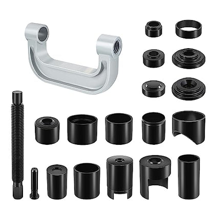 DNA Motoring 21pcs Universal Ball Joint Service Repair Remover Installer Adapter Tool Kit for Most 2WD 4WD Cars Pickups Vans SUVs, Blue, TOOLS-00314 - style: 21Ball Joint Remover red
