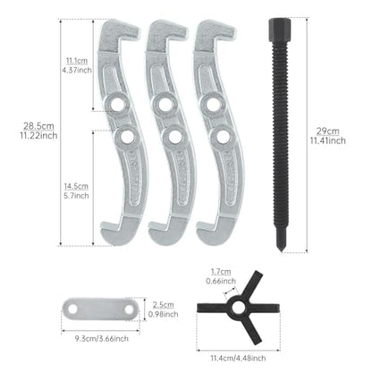 ChgImposs 10 Inch 3-Jaw Gear Puller, 2 Jaw 3 Jaw Puller for Pulley Gears Bearings and Flywheels, Heavy Duty Pulley Puller with Reversible Jaws, High Carbon Steel Removal Tool Bearing Puller Tool - size: 10 Inch