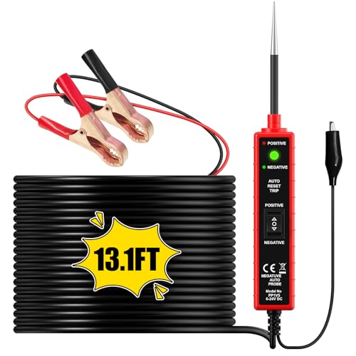 Power Circuit Probe Tester Automotive, 6V-24V DC Car Test Light | Circuit Short&Open Finder, Car Circuit Tester Diagnostic Tool with Continuity/Component/Grouding/Polarity Test - color: CC0361-Red