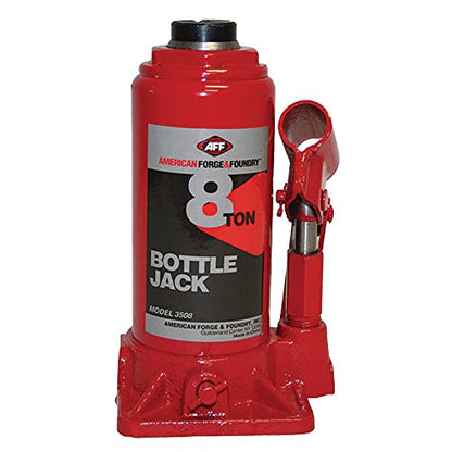 AFF Heavy Duty 8 Ton Bottle Jack, Manual, Machine Hardened Steel Saddles, Centered Pumps and Rams, 3508 - size: 8 Ton Capacity, style: Heavy Duty