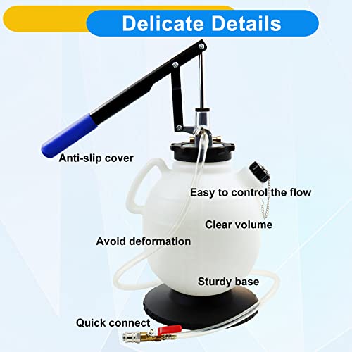 JoyFans 7.5 Liter Manual Transmission Fluid Pump, ATF Refill Fill System Dispenser Kit, Portable Automatic Oil Transfer Change Filling Tool with 15PCS ATF Adapters on Most Vehicles Cars
